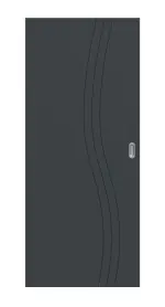 Frontansicht von Signum 53 Basic Lack Anthrazit RAL 7016 Schiebetür - Huga