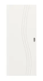 Frontansicht von Signum 53 Basic Weißlack Schiebetür - Huga
