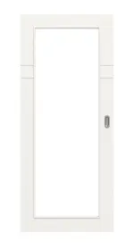 Frontansicht von Groove 78 LA 27 ProLine Lack Verkehrsweiß RAL 9016 Schiebetür - Hörmann