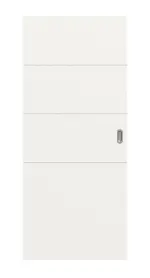 Frontansicht von Signum 93 Basic Lack Verkehrsweiß RAL 9016 Schiebetür - Huga