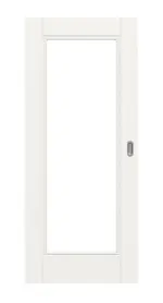 Frontansicht von Kontur 1 LA Classic Weißlack Schiebetür - Huga