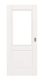 Frontansicht von Kontur 2 LA Classic Weißlack Schiebetür - Huga