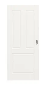 Frontansicht von Kontur 3 Classic Weißlack Schiebetür - Huga