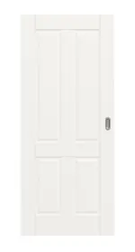 Frontansicht von Kontur 4 Classic Weißlack Schiebetür - Huga