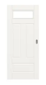 Frontansicht von Kontur 5 LA 1 Classic Weißlack Schiebetür - Huga