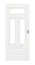 Frontansicht von Kontur 5 LA 2 Classic Weißlack Schiebetür - Huga