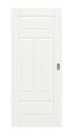 Frontansicht von Kontur 5 Classic Weißlack Schiebetür - Huga