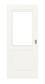 Frontansicht von LEBO Schiebetür Kopenhagen 20 Weißlack mit Lichtausschnitt 1 LA