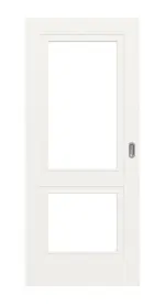 Frontansicht von Lacuna 2 LA Classic Weißlack Schiebetür - Huga