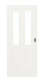 Frontansicht von Montana 4 LA ClassicLine Weißlack Schiebetür - Hörmann