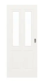 Frontansicht von Lacuna 4 LA Classic Weißlack Schiebetür - Huga