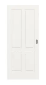 Frontansicht von Montana 4 ClassicLine Weißlack Schiebetür - Hörmann