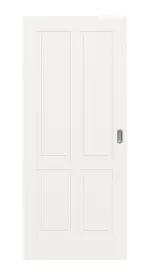 Frontansicht von Lacuna 4 Classic Weißlack Schiebetür - Huga