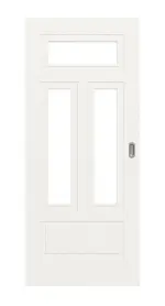 Frontansicht von Montana 6 LA 2 ClassicLine Weißlack Schiebetür - Hörmann