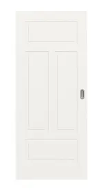 Frontansicht von Lacuna 6 Classic Weißlack Schiebetür - Huga