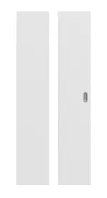 Frontansicht von Smart 1 mittig Basic Durat Bütte Weiß Schiebetür - Huga