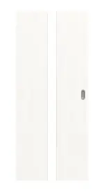Frontansicht von Smart 1 mittig Basic Durat Pino Weiß Schiebetür - Huga