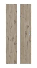 Frontansicht von HÖRMANN Schiebetür Pure 1 Nordeiche Duradecor DesignLine mit Lichtausschnitt mittig