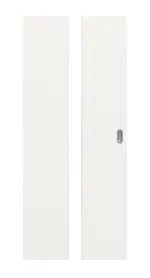 Frontansicht von Smart 1 mittig Basic Durat Verkehrsweiß RAL 9016 Schiebetür - Huga