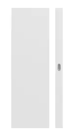 Frontansicht von Smart 1 Schlossseite Basic Durat Bütte Weiß Schiebetür - Huga