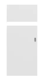 Frontansicht von Smart 1 quer Basic Durat Bütte Weiß Schiebetür - Huga