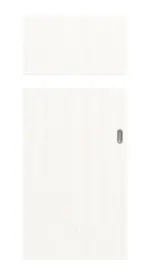 Frontansicht von Smart 1 quer Basic Durat Pino Weiß Schiebetür - Huga