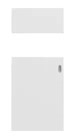 Frontansicht von Smart 2 quer Basic Durat Bütte Weiß Schiebetür - Huga