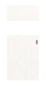 Frontansicht von Smart 2 quer Basic Durat Pino Weiß Schiebetür - Huga