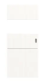 Frontansicht von Smart 2 quer Plain 79-7 Basic Durat Pino Weiß Schiebetür - Huga