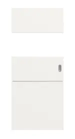 Frontansicht von Smart 2 quer Plain 79-7 Basic Durat Verkehrsweiß RAL 9016 Schiebetür - Huga