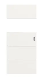 Frontansicht von Smart 2 quer Plain 80-7 Basic Durat Verkehrsweiß RAL 9016 Schiebetür - Huga