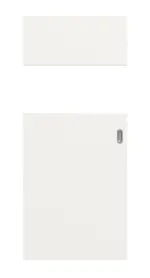 Frontansicht von Smart 2 quer Basic Durat Verkehrsweiß RAL 9016 Schiebetür - Huga