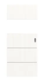 Frontansicht von Smart 2 quer Steel 80 Basic Durat Pino Weiß Schiebetür - Huga