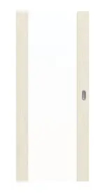 Frontansicht von Sueno 1 Basic Durat Lärche lasiert Schiebetür - Huga