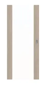 Frontansicht von Sueno 1 Basic Durat Eiche grau Schiebetür - Huga