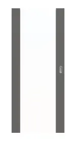 Frontansicht von Huga Schiebetür Sueno 1 Hygge grau RAL 7037 Durat Concept