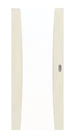 Frontansicht von Sueno 2 Basic Durat Lärche lasiert Schiebetür - Huga