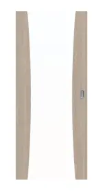 Frontansicht von Sueno 2 Basic Durat Eiche grau Schiebetür - Huga