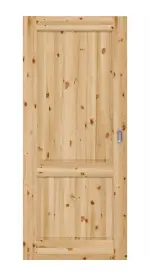 Frontansicht von Typ 02-02 Kiefer Massivholz Schiebetür - Kilsgaard