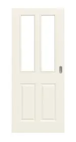 Frontansicht von Typ 20-04-LA 2 Weißlack Schiebetür - Kilsgaard