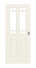 Frontansicht von Typ 20-04-SF 5-2 Weißlack Schiebetür - Kilsgaard