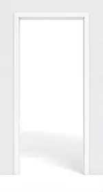 Frontbild von Schiebetürsystem PortaLit Esche Weiß Pore ES242 in der Wand laufend - Westag