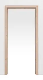 Frontansicht von Schiebetürsystem in der Wand laufend Fichte Massivholz - Kilsgaard