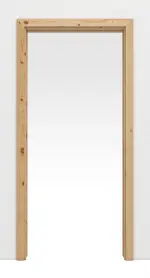 Frontansicht von Schiebetürsystem in der Wand laufend Kiefer Massivholz - Kilsgaard