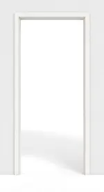 Frontansicht von GARANT Schiebetürsystem in der Wand laufend Weißlack 9016 CePaL