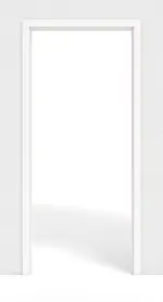 Frontbild von Schiebetürsystem PortaLit Arctic Weiß A222 in der Wand laufend - Westag