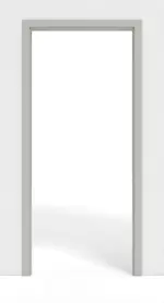 Frontansicht von Schiebetürsystem PortaLit Hellgrau A402 in der Wand laufend - Westag