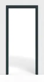 Frontansicht von Schiebetürsystem in der Wand laufend PortaLit-CPL Trend Titangrau A 416 - Westag