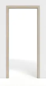 Frontansicht von Schiebetürsystem in der Wand laufend PortaLit-CPL Trend Platineiche Ei 424 - Westag