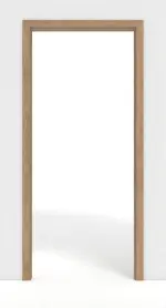 Frontansicht von Schiebetürsystem in der Wand laufend PortaLit-CPL Trend Eiche Adria Ei 767 - Westag